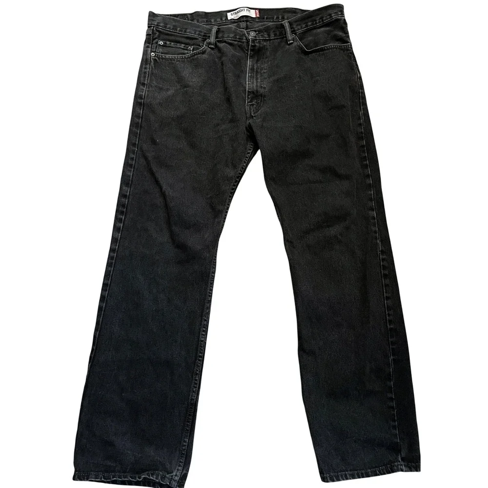 Levi's 505 Men's 40x32 Straight Leg Jeans Faded Black Denim Classic‎